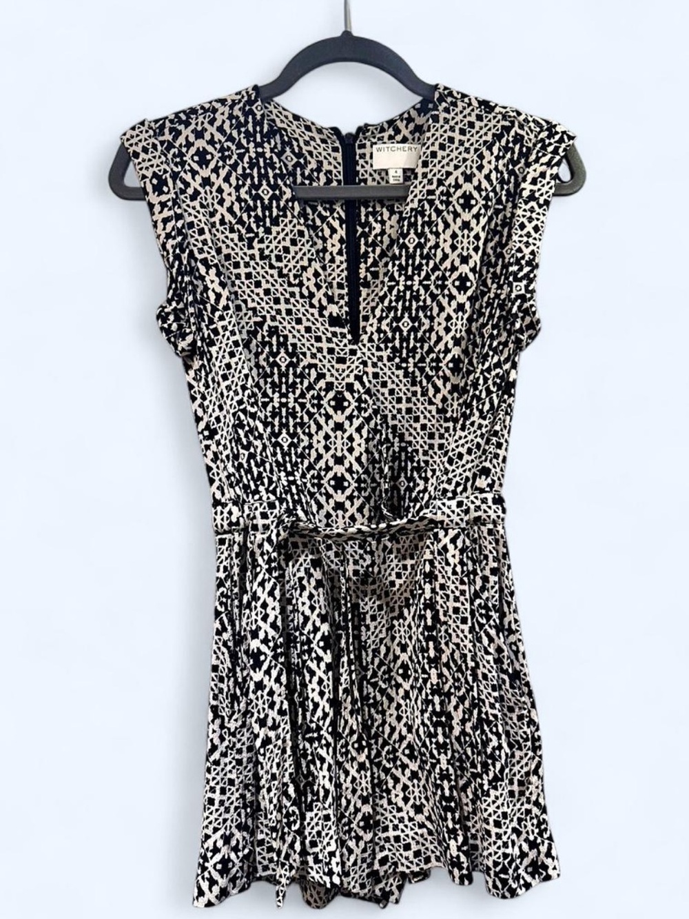 Witchery Black & Cream Patterned Romper